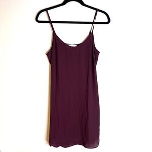 Reiss Burgundy Sheer Chiffon Lingerie Dress Pajamas size 6